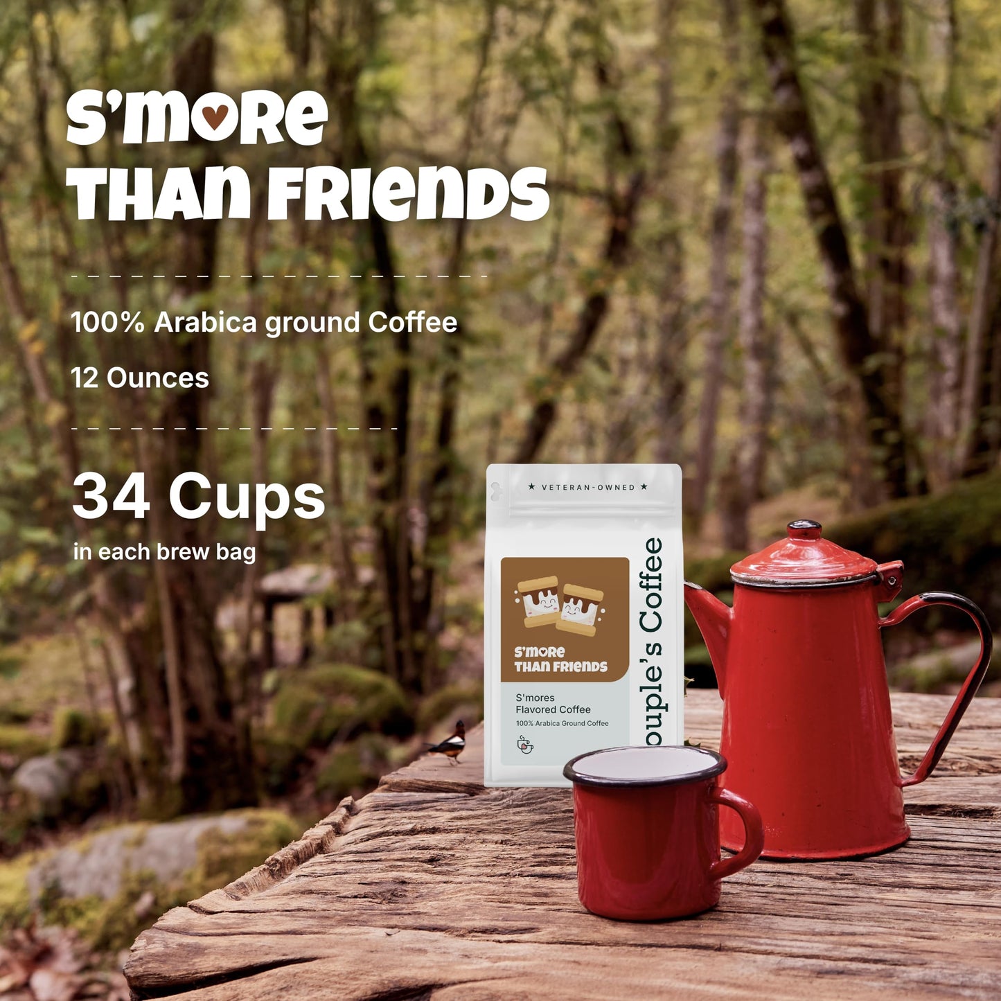 Couples Coffee Ground Coffee | Smore Than Friends | Medium Roast Smore Flavored Coffee