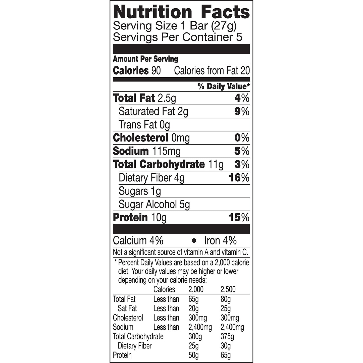 Protein One 90 Calorie Chocolate Chip Protein Bar , 4.8 Ounce (5 Count)