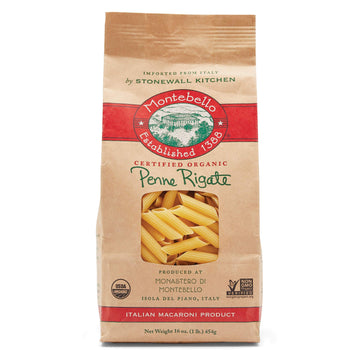 Montebello Organic Penne Rigate, 1 Lb (4-Pack)