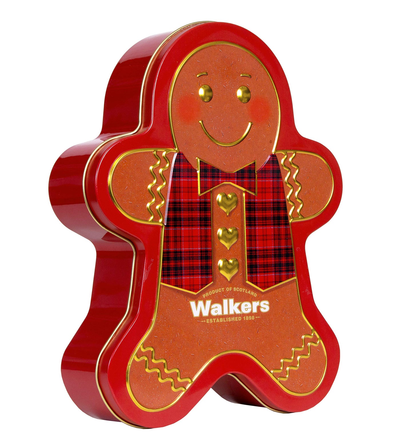 Walkers Shortbread Gingerbread Man Shortbread Holiday Cookies Tin, 10.6 Ounces Tin