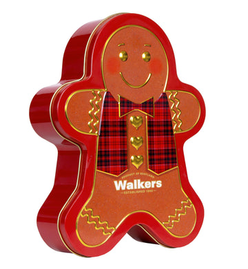 Walkers Shortbread Gingerbread Man Shortbread Holiday Cookies Tin, 10.6 Ounces Tin