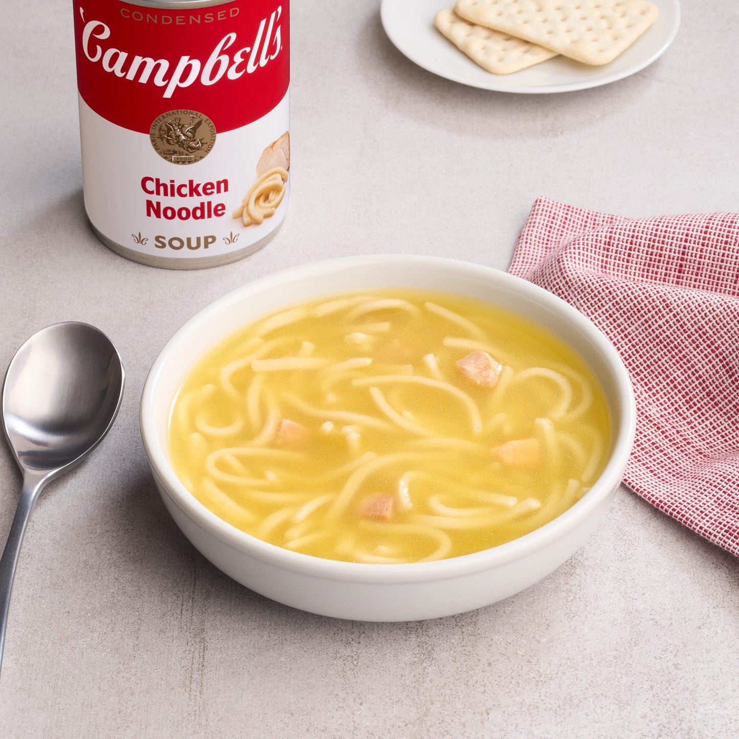 Campbell'S Condensed Chicken Noodle Soup, 10.75 Ounce Can With Pop-Top Lid (Pack Of 4)