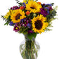 Benchmark Bouquets, Flowering Fields, Glass Vase Included, Gift Fresh Flowers for Birthday, Anniversary, Get Well, Sympathy, Con