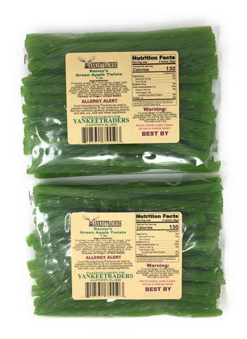 Green Apple Licorice Twists - 2 Lbs