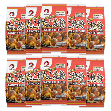 Otafuku Takoyaki Flour for Japanese Takoyaki Octopus Balls, 16 Oz (1 Pound) - Pack of 10