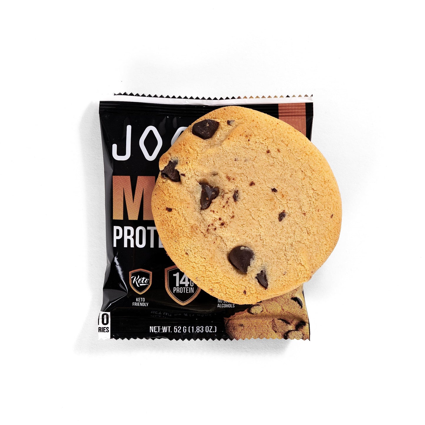 Jocko Fuel High Protein Keto Cookies - 14g Protein, 12 Pack, Chocolate Chip, 1.83 Ounce Each