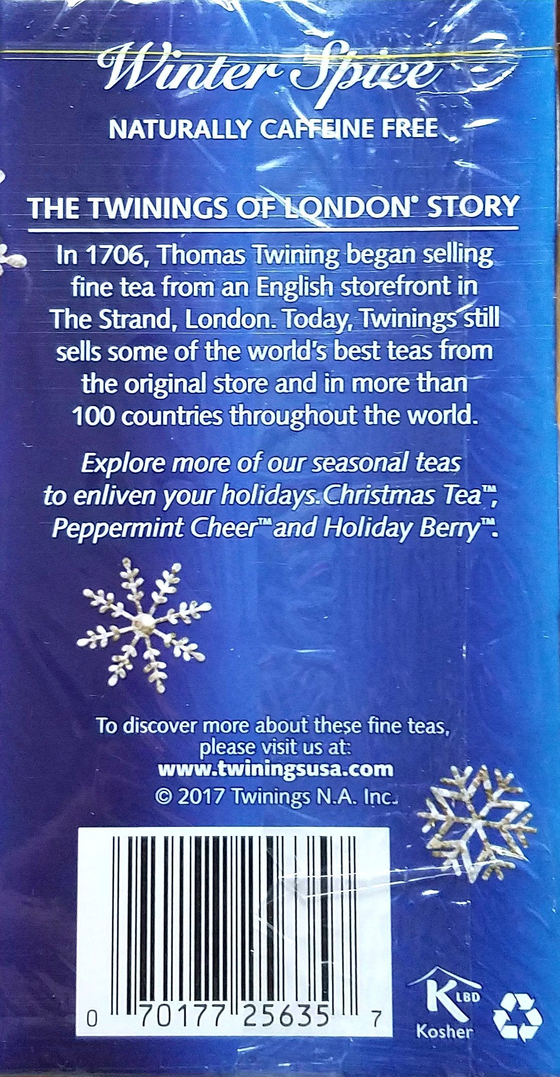 Twinings Of London Holiday Variety Tea Bag Pack, Peppermint Cheer, Holiday Berry, Christmas Tea, Winter Spice, 20 Count (Pack Of