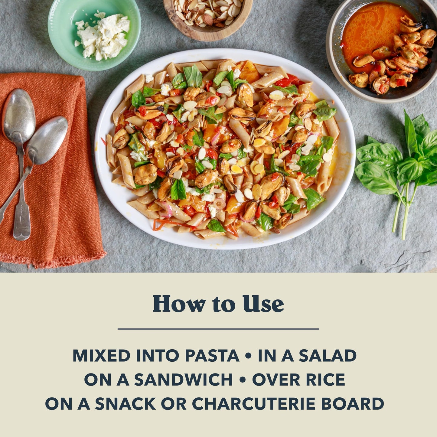 Patagonia Provisions Spicy Mussels in Extra Virgin Olive Oil | 18g Protein | Gluten Free | 4.2 Ounce (Pack of 10)
