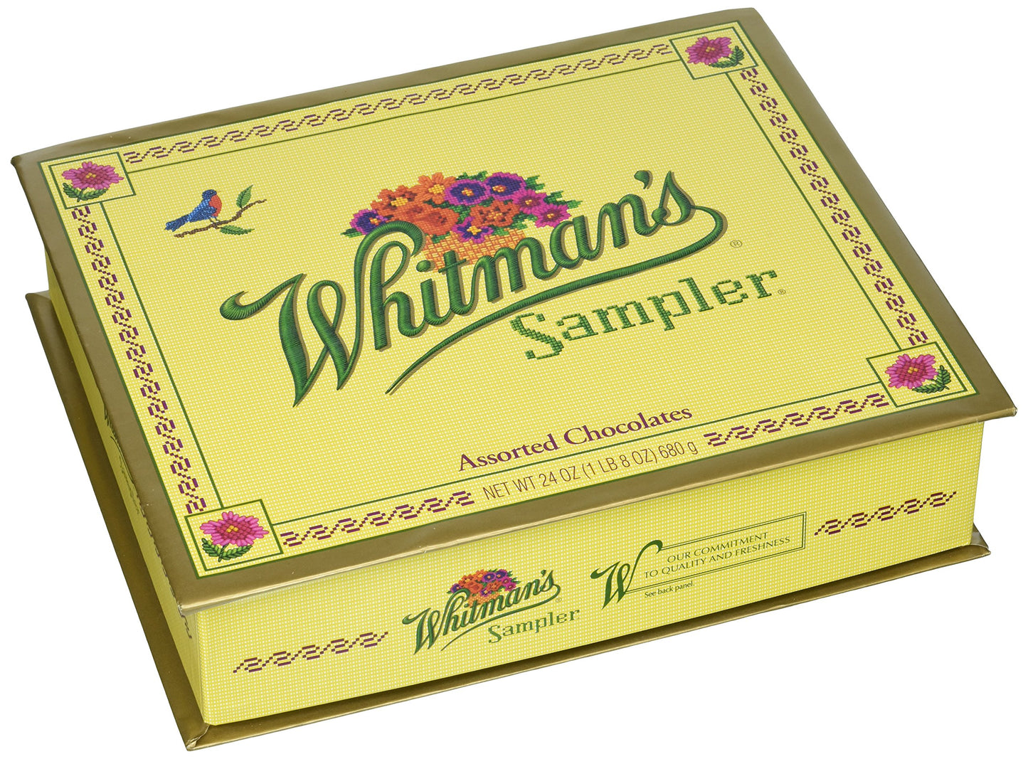 Whitman'S Sampler Assorted Chocolate 24 Ounce Box Whitman'S Sampler Assortment Box; An Assortment Of Nutty, Chewy, Creamy, Crisp