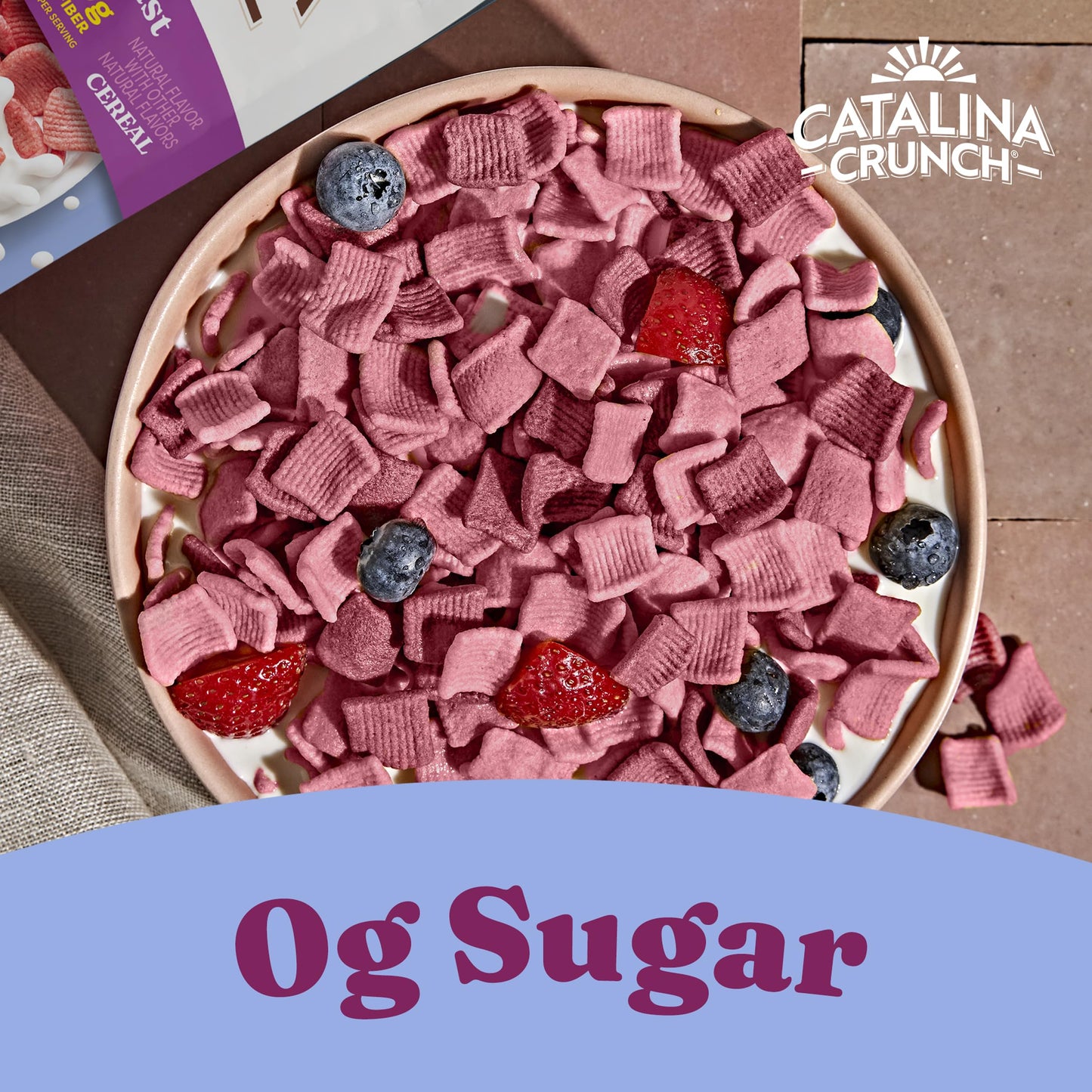 Catalina Crunch Protein Cereal - Sugar Free Breakfast Cereal With 11G Of Protein - Gluten Free, Keto Friendly - Triple Berry Bla