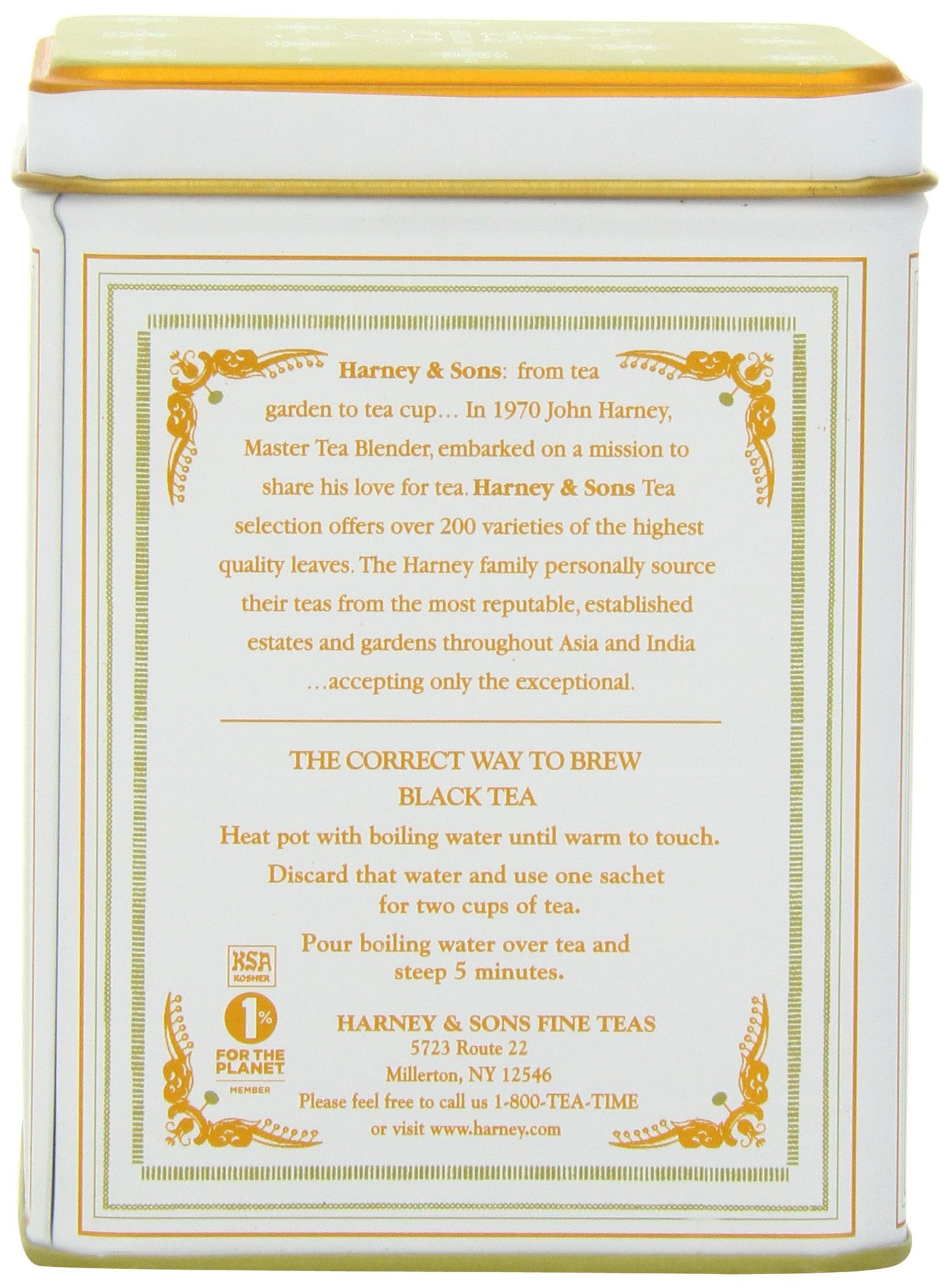 Harney & Sons Darjeeling Black Tea, 20 Sachets Of Black Tea | Classic Collection, 20 Sachet Tin