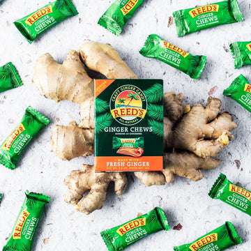 Reed'S All Natural Ginger Chews Chewy Ginger Candy - Sweet & Spicy Individually Wrapped Candy For Snacking, Upset Stomach & Morn