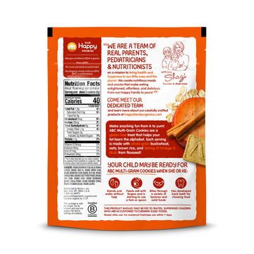Happy Tot Super Smart Snacks, Organics Toddler Snack, Cinnamon, Sweet Potato + Flaxseed, 4.4 Ounce Bag (Packaging May Vary)