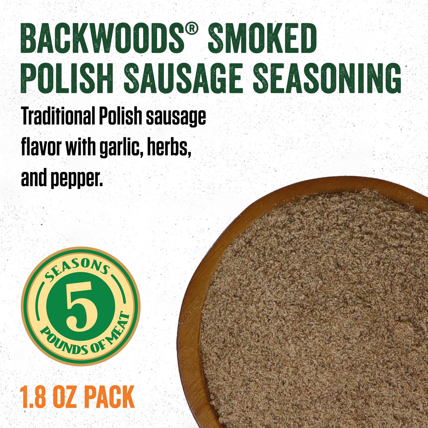 LEM Backwoods Cured Sausage Seasoning with Cure Packet, Smoked Polish, 9 Ounce