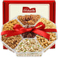 Simple Orchards Gourmet Nuts Gift Basket - 7 Sectional Platter - Red Box - Perfect for Mothers Day, Birthdays, Sympathy