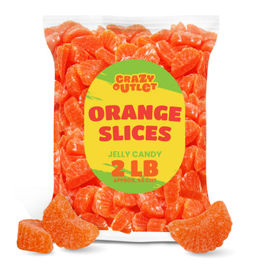Orange Slices - 2 Pound Bulk Pack (About 65 Count) - Jelly Candy - Old-Fashioned Sweets