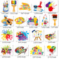 36Pcs Art Paint Party Cupcake Toppers Paint Brush Cupcake Picks Art Party Cake Decoration For Art Painting Theme Birthday Party