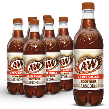 A&W Zero Sugar Root malt-inspired Soda  .5 L bottles  6 pack