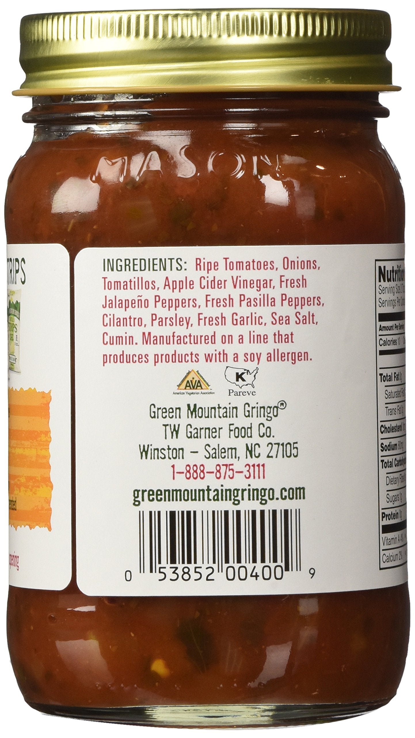 Green Mountain Gringo Salsa, Medium, 16 Oz, Pack of 2, 1 Pound