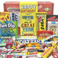 RETRO CANDY YUM Nostalgic 70s Candy Mix Gift Box - 32 Piece Set for 51st Birthday - Multicolor