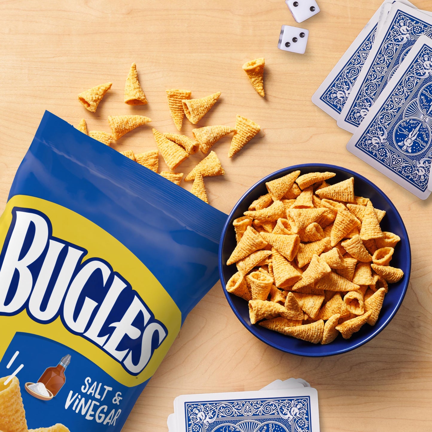 Bugles Salt and Vinegar Crispy Corn Snacks  7.5 oz