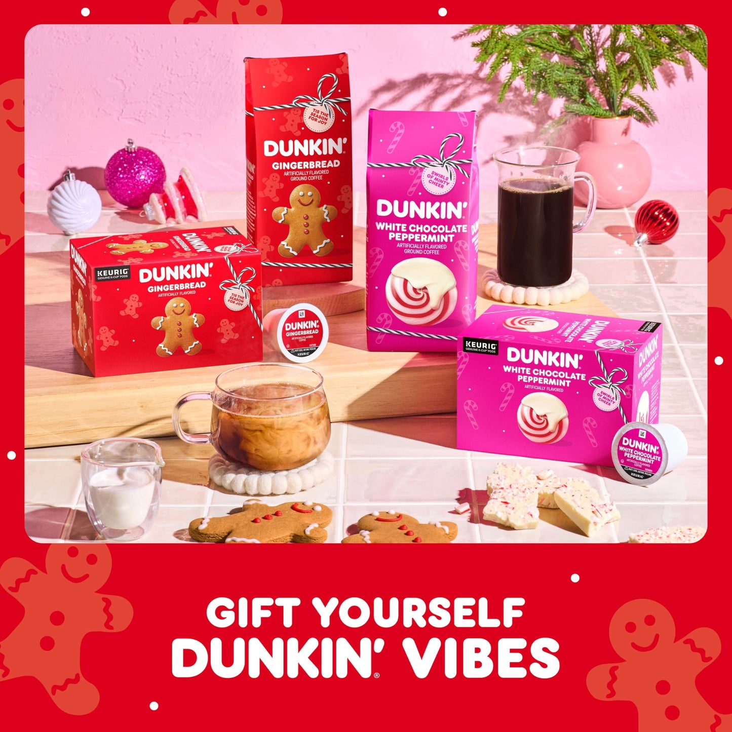 Dunkin Gingerbread Artificially Flavored Coffee  K-Cup Pods  60 Ct.