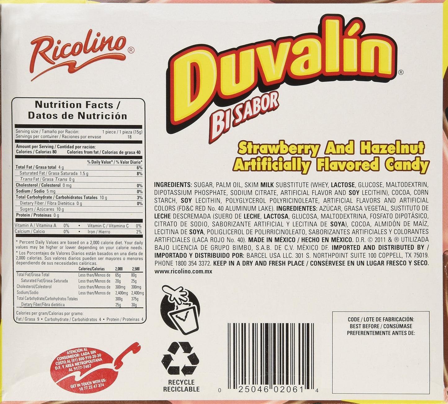 Duvalin Choc-Strawberry Candy (9.52 Oz)
