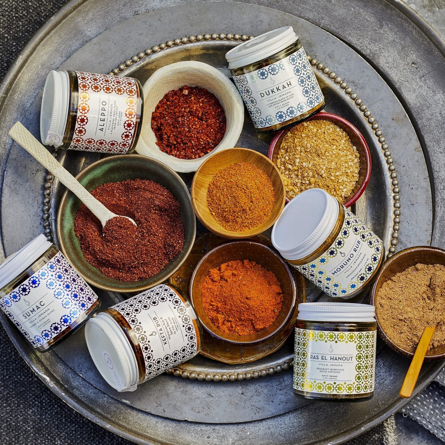 Villa Jerada, Ras El Hanout Premium Seasoning - Ancient Moroccan Spice (Rich, Colorful, Aromatic & Zesty), 1.76 Oz (Ras El Hanout - 1 Jar)
