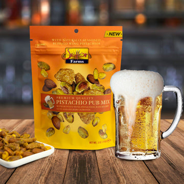Setton Farms Pistachio Pub Mix 20 Oz. Value Bag. With Buffalo Wing Pistachios, Ranch Corn Nuts, Honey Roasted Sesame Chips And H