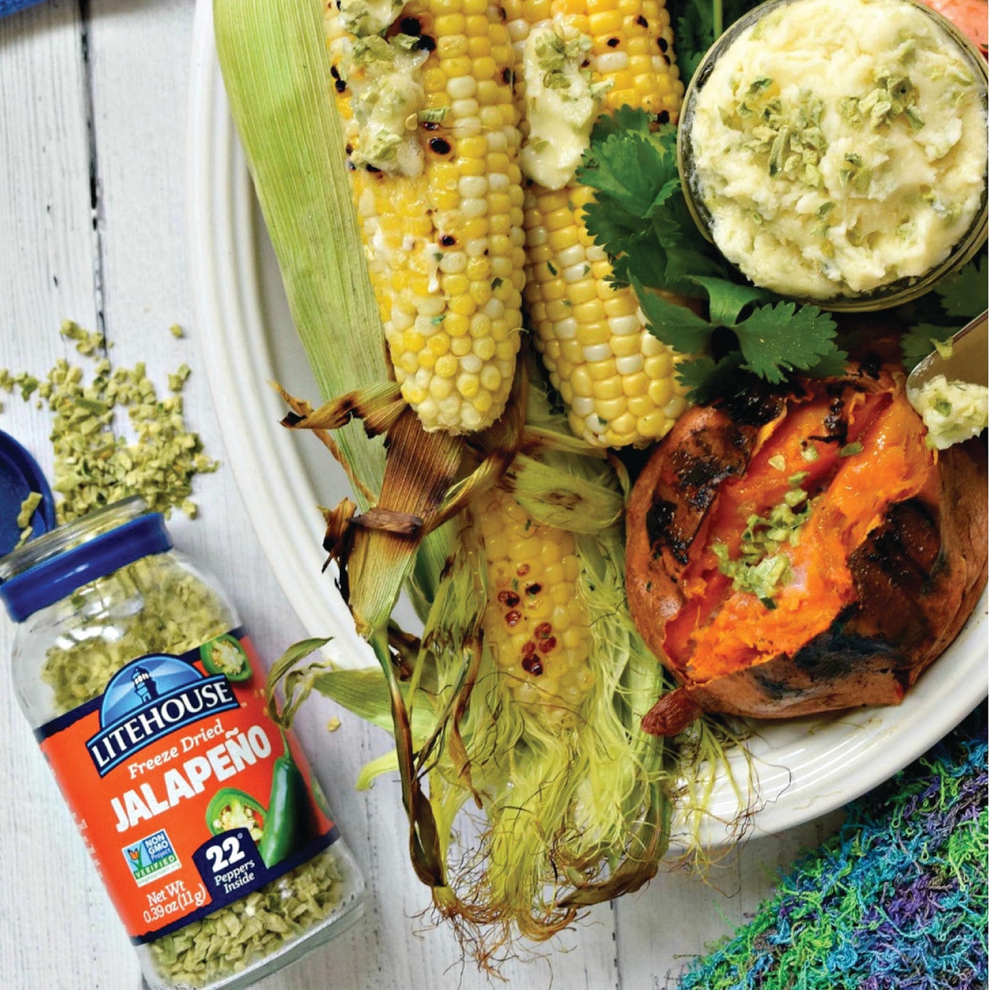 LITEHOUSE Freeze Dried Jalapeno Peppers, Non-GMO, Gluten-Free, 0.39 Ounce, 2-Pack