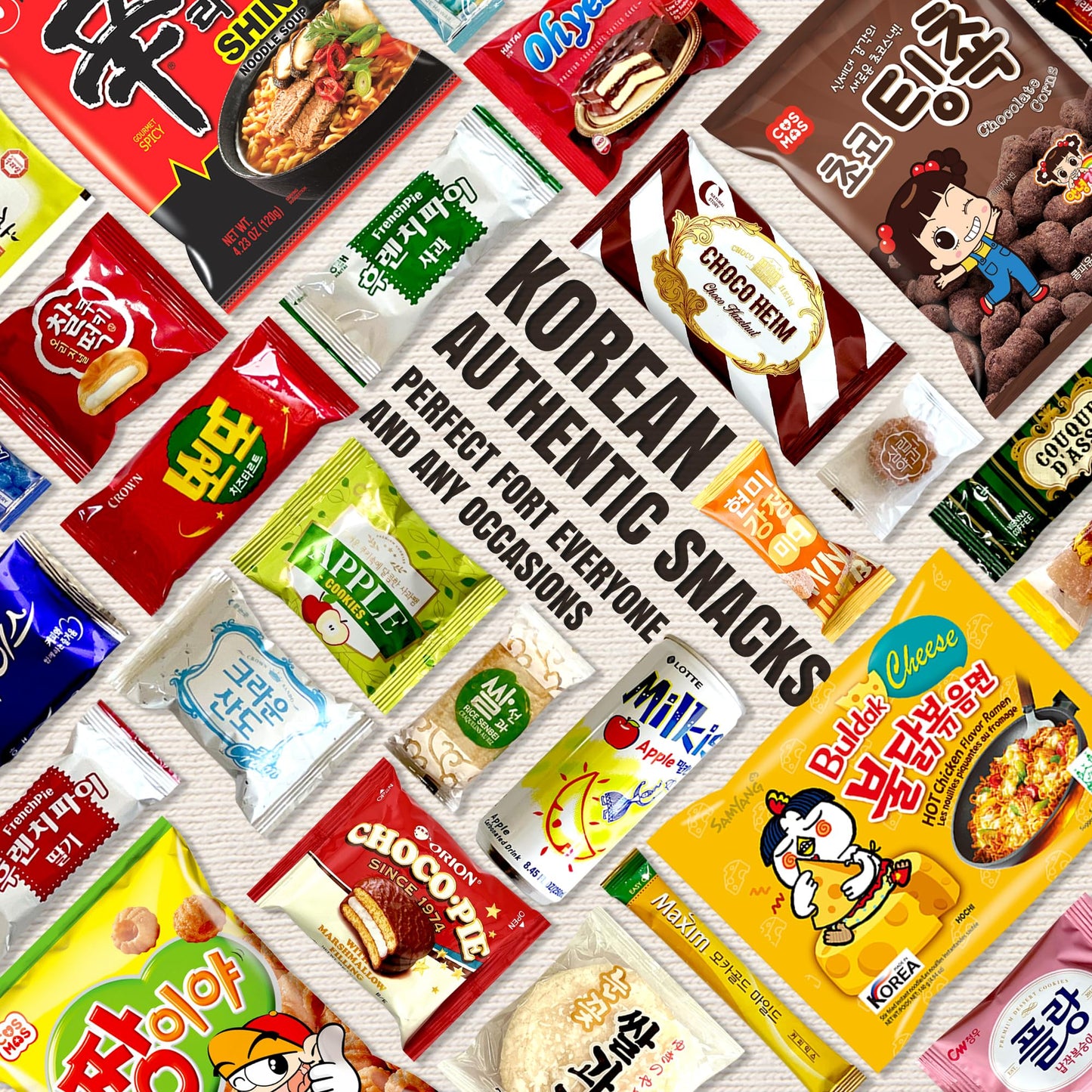 Dagaon Delightful Korean Snack Box 28 Count - Tasty Korean Snacks And Foods Including Chips, Biscuits, Cookies, Pies, Candies, D
