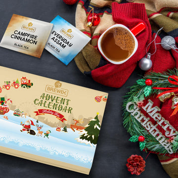 Brewix, Advent Calendar 2023 Tea Gift Sets | Limited Edition Tea Gift Sets I 24 Unique Tea Bags | Christmas Tea Advent Calendar