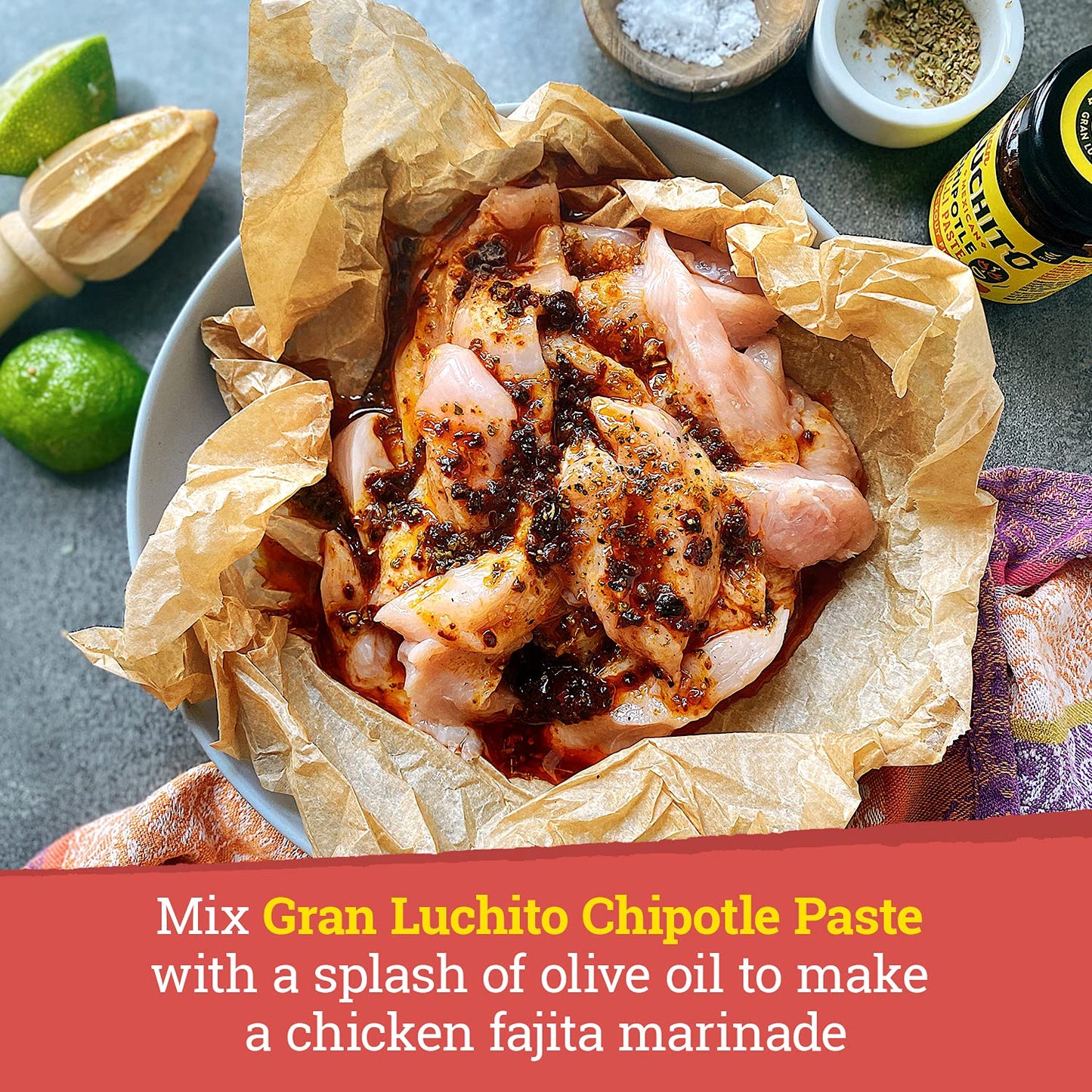 Gran Luchito Mexican Chipotle Chili Paste 3.5oz | Handmade in Mexico | Super Smoky Chipotle Sauce with A Medium to High Heat | A