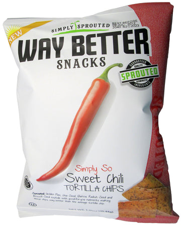 Way Better Snacks Sweet Chili Corn Tortilla Chips, 1.25 Ounce (pack Of 24)