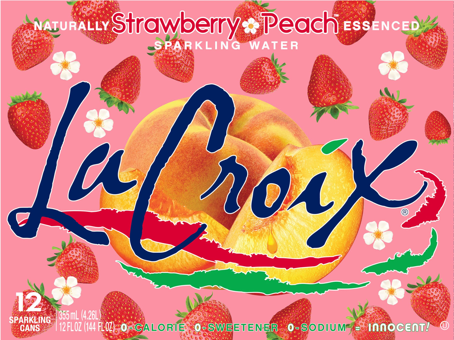 LaCroix Sparkling Water, Strawberry Peach, 12 Fl Oz (pack of 12)