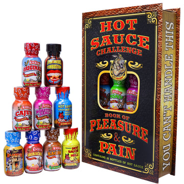 ASS KICKIN Hot Sauce Challenge Gift Set - 12 x 0.75 oz Bottles - Premium Gourmet - Red