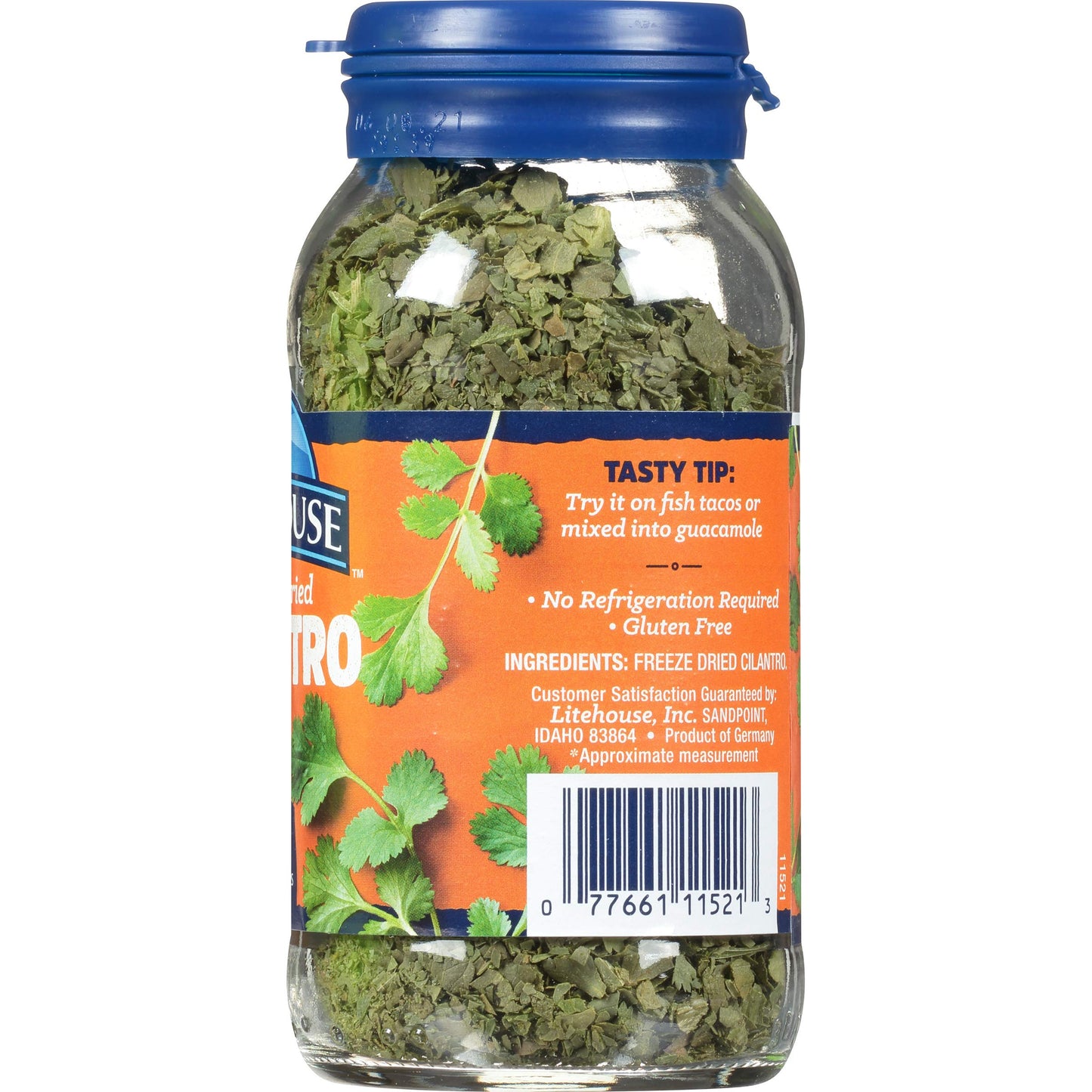 Litehouse Freeze Dried Cilantro - Substitute For Fresh Cilantro, Jar Equal To 4 Cilantro Fresh Bunches, Organic, Cilantro Season
