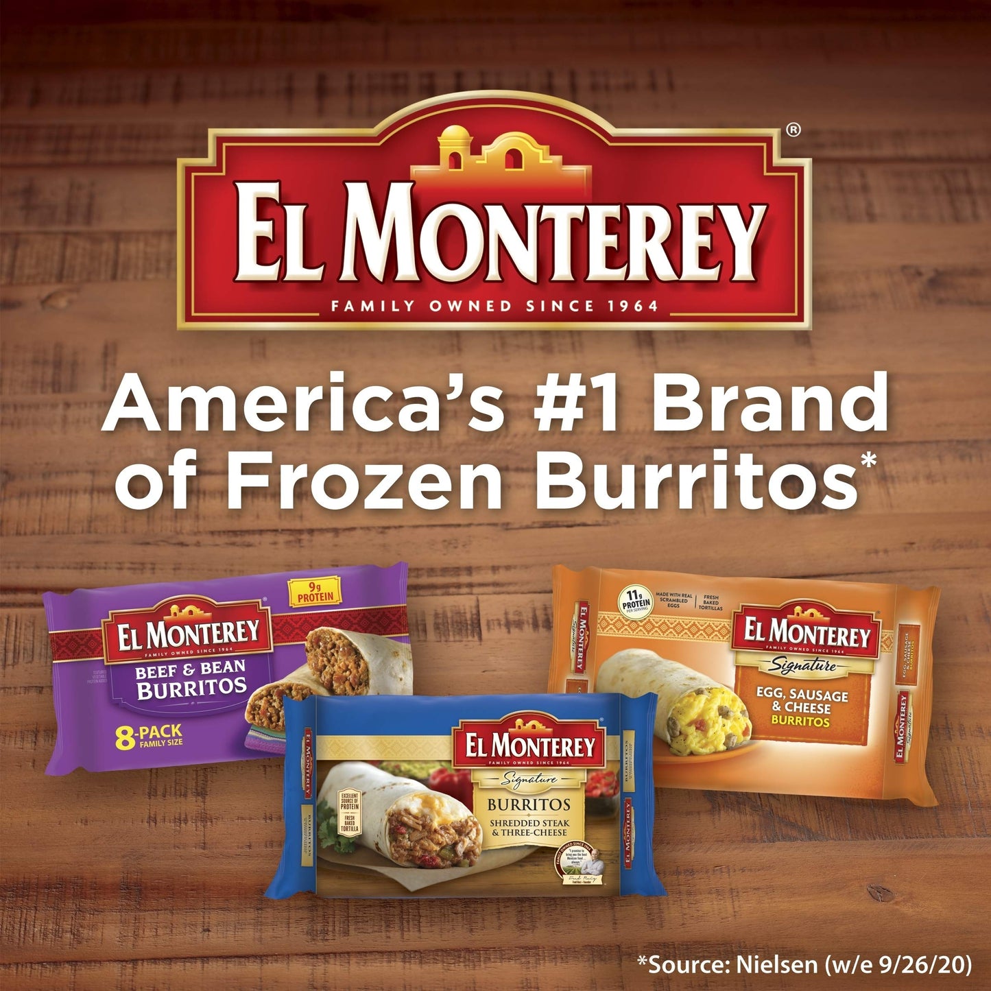 El Monterey Bean and Cheese Burritos, 8 Pack