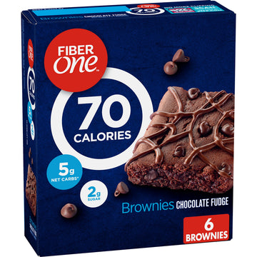 Fiber One 70 Calorie Brownies  Chocolate Fudge Snack Bars  6 Ct  5.34 Oz