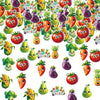 48Pcs Edible Fruit Birthday Cupcake toppers Wafer Paper Dancing Fruit Birthday Decorations for Baby Shower Wedding Party Decorat