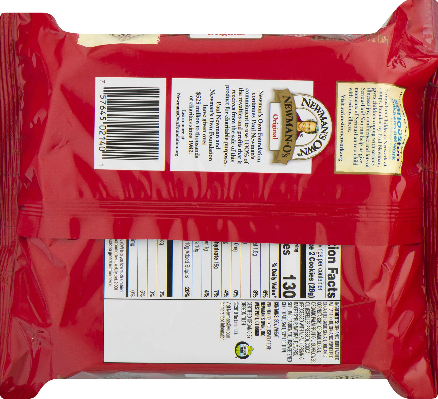 Newmans Own Newman-Os Sandwich Crèmes, Original, 13 Ounce (Pack of 6)