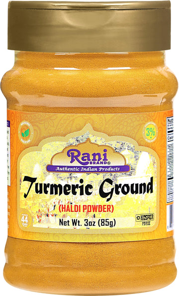 Rani Turmeric Root Powder Spice, High Curcumin, 3oz PET Jar, All Natural, Vegan, Gluten Friendly, NON-GMO, Indian Origin