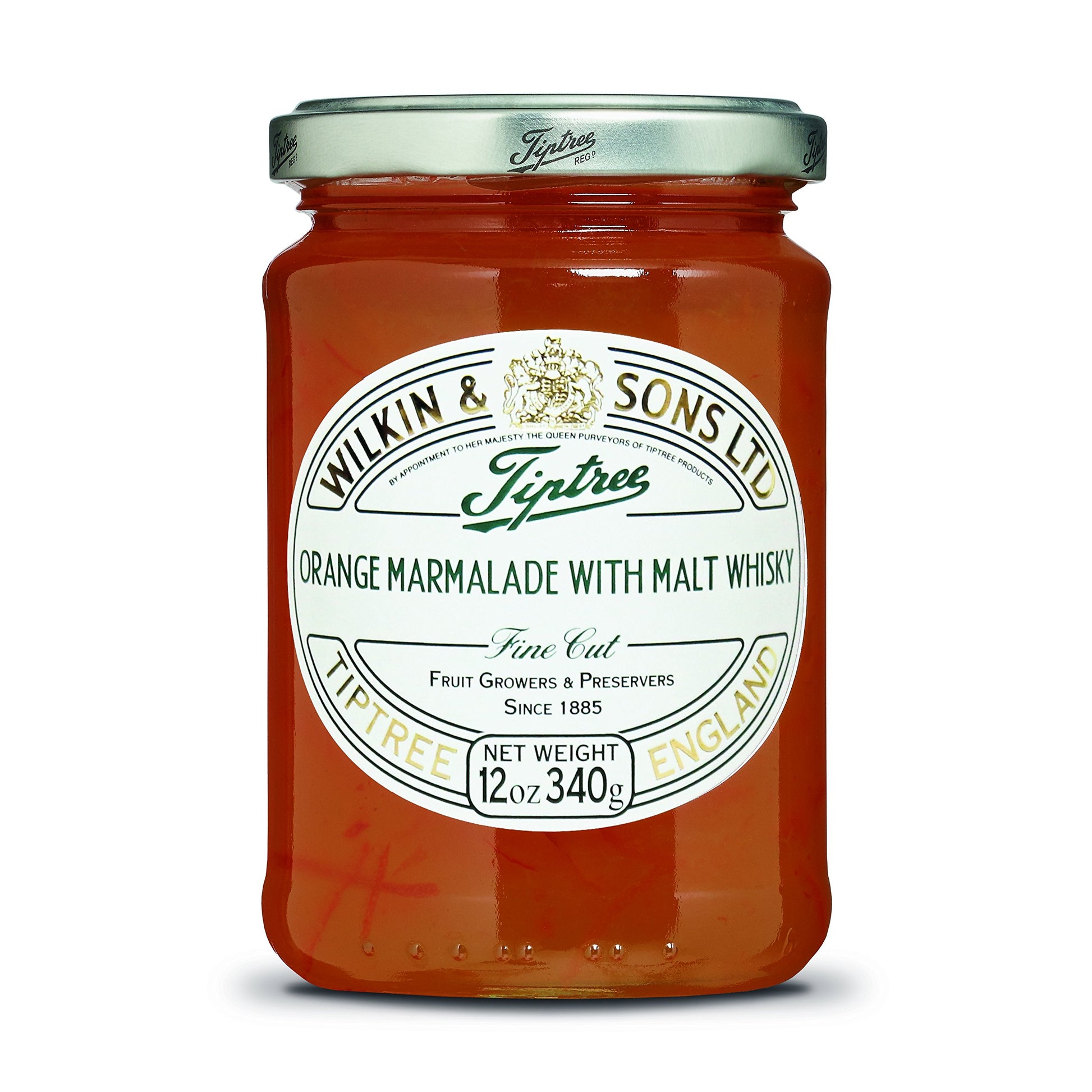 Tiptree Orange & Malt Whisky Marmalade, 12 Ounce Jars, Pack of 6