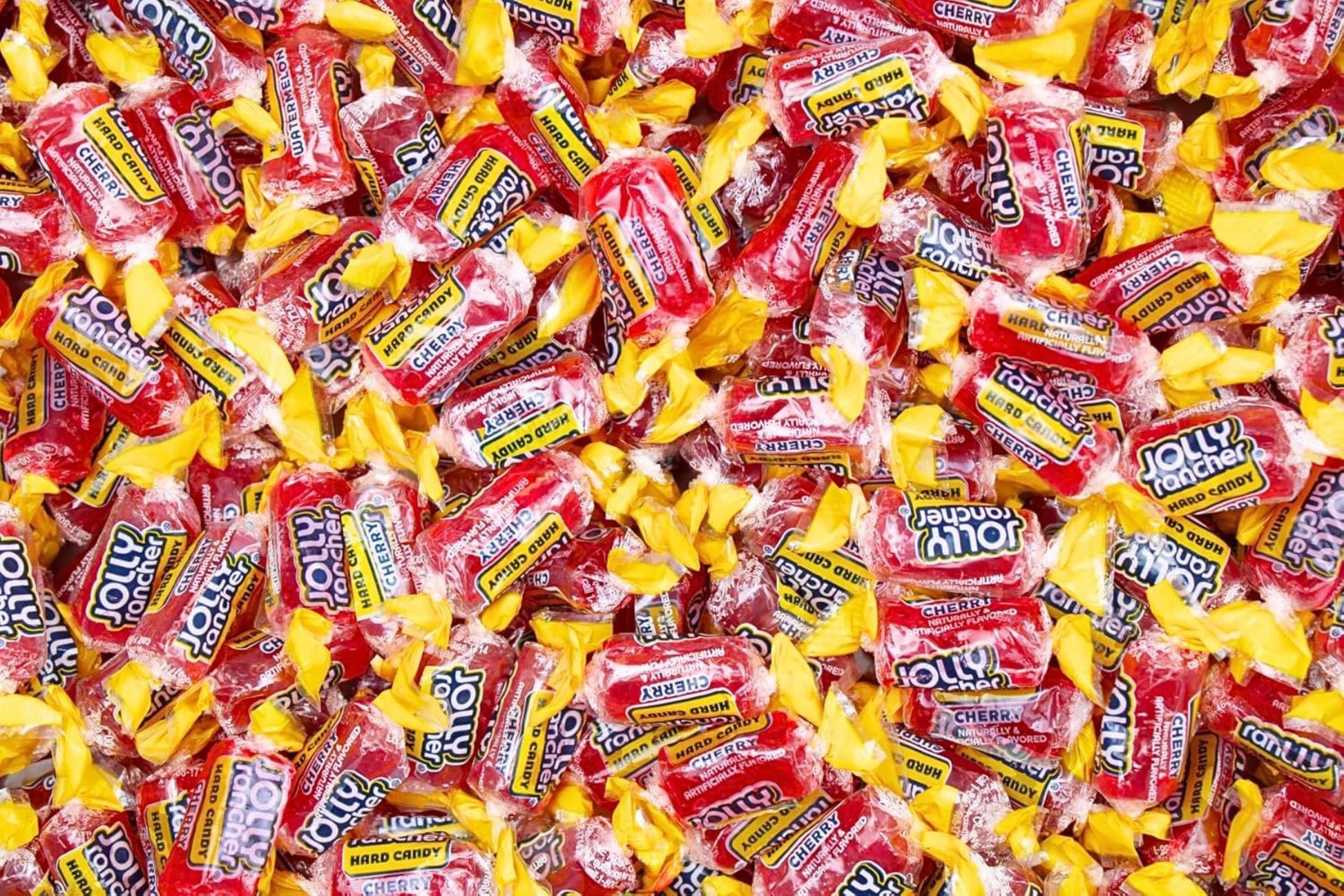 Red Cherry Jolly Ranchers Hard Candy Bulk- Individually Wrapped All Cherry Red Jolly Ranchers, by Queen City Candy Cave (2 Pound