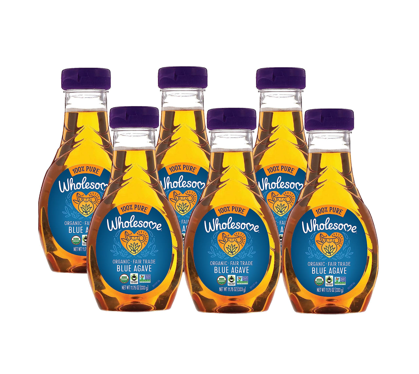 Wholesome Organic Blue Agave Syrup, 11.75oz Bottles, 6-Pack