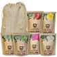 Sampler Variety Pack, Low Acid Organic Coffee Beans in Linen Gift Bag: Whole Bean, Mold-Free & Stomach Friendly, by Java Planet
