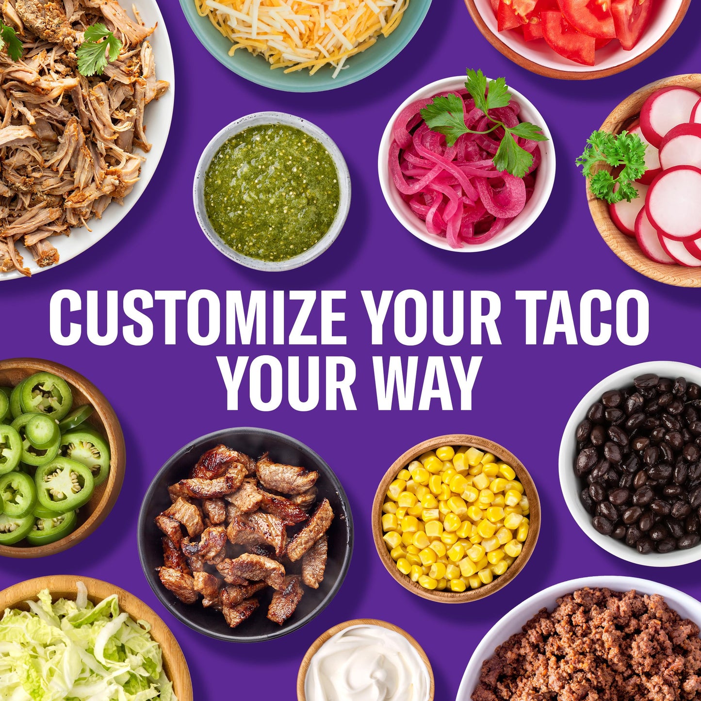 Taco Bell Crunchy & Soft Taco Cravings Kit with 6 Soft Tortillas, 6 Crunchy Taco Shells, Taco Bell Mild Sauce & Seasoning, 12.9