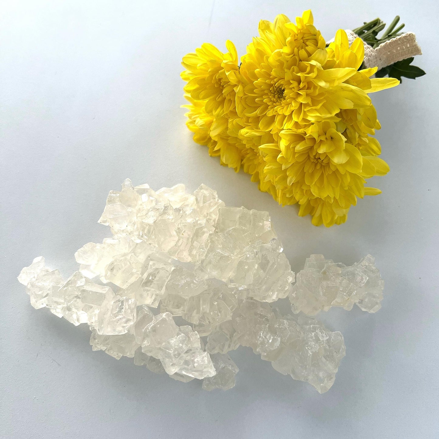 Sweetglob Old Fashioned Rock Candy Crystals On Strings (Clear White, 1 Pound)