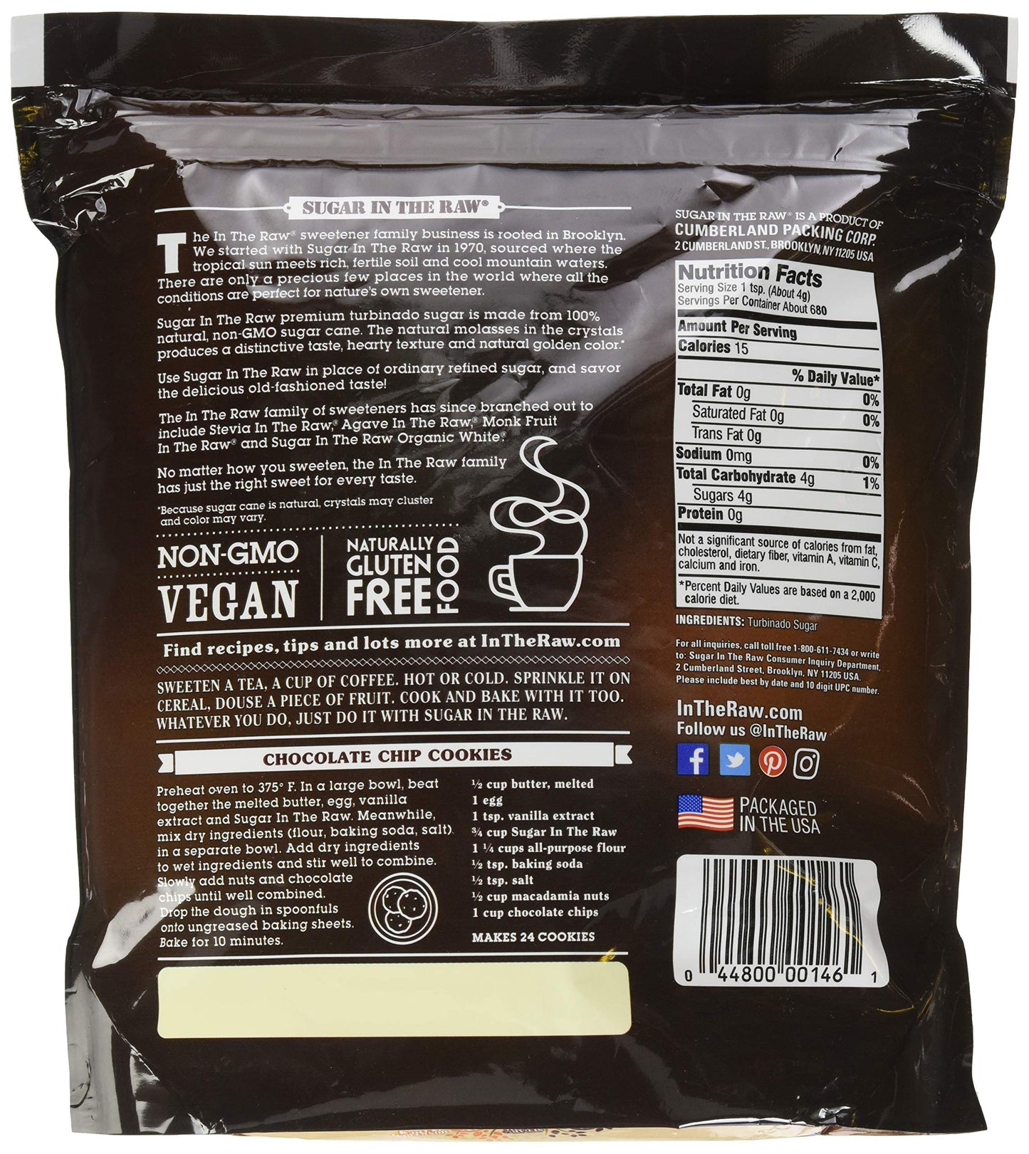 Sugar in the Raw Cane Sugar, 6 Pound (Pack of 2)