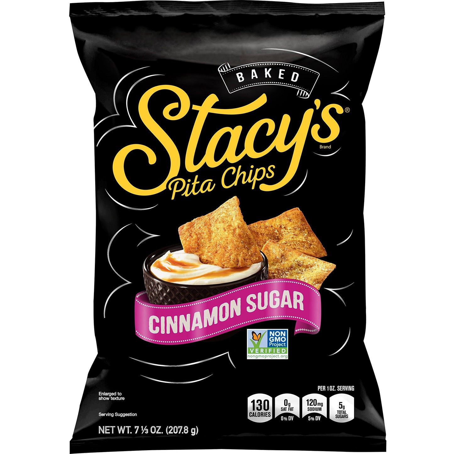 Stacys Cinnamon Sugar Flavored Pita Chips, 7.33 Ounce (Pack of 12)